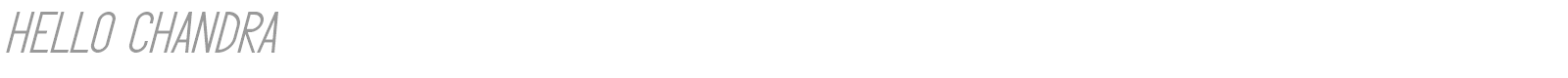 Hello Chandra font preview